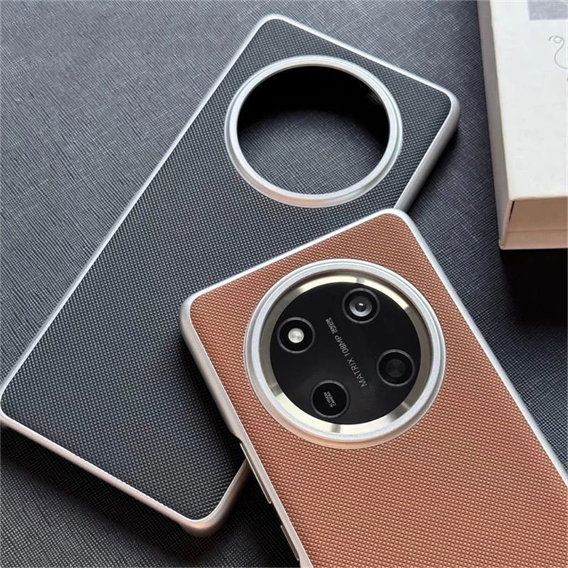 Case For Honor X9C Magic 7 Lite 5G Case Slim Matte Leather Hard Phone Back Cover Stylish Electroplate Shell Shockproof Bumper view 2