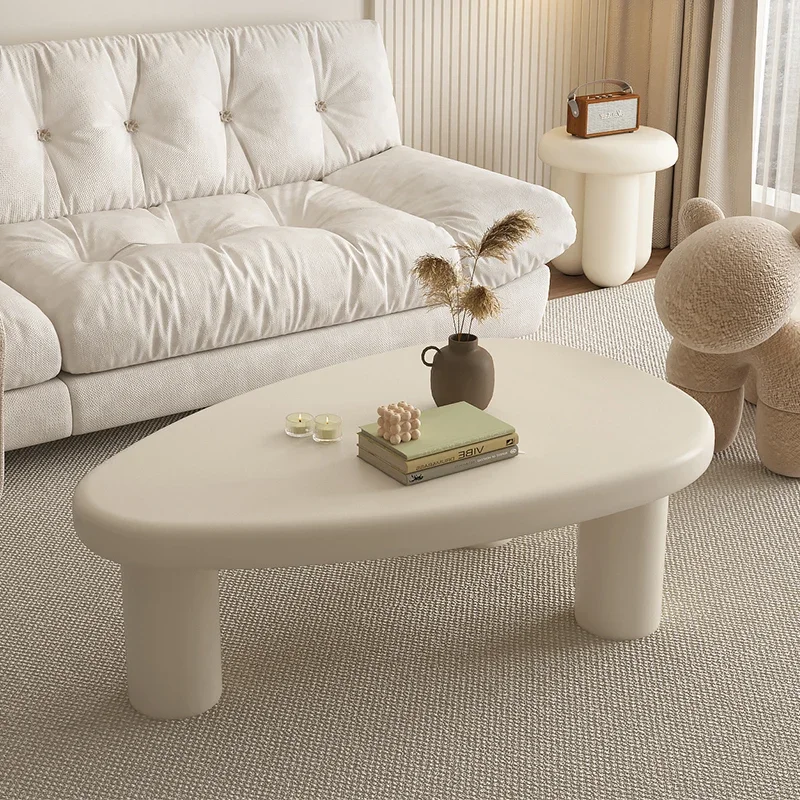 

Simple Hardcover Coffee Table Trau Design White Floor Minimalist Side Table Nordic Modern Mesita Auxiliar Furniture For Home