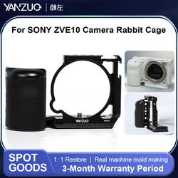 YANZUO Camera Rabbit Cage Metal Anti Fall Stabilizer Cameras Expansion Frame For Sony ZVE10 Handle Protective Case Camera Cage