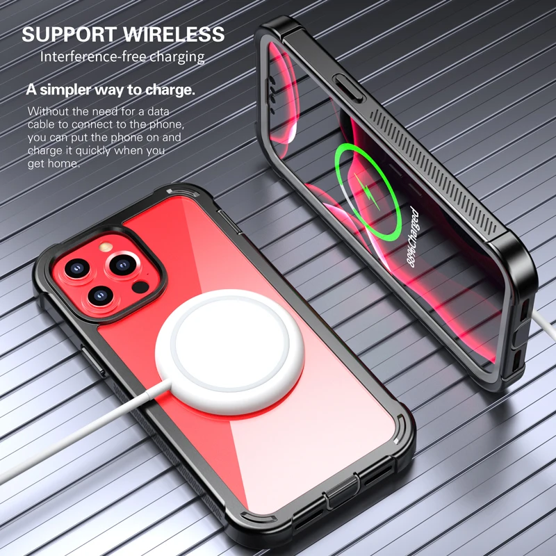 Dropshipping For iPhone 13 Pro Max 13 Mini 360 Degree Back Cover for iPhone 13 Pro Phone Protector Shockproof Rugged CASE Cover