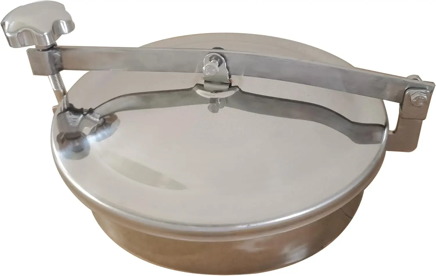 فتحة دائرية من الفولاذ المقاوم للصدأ 304 مقاس 300 مم (11.8 بوصة)، مدخل جوي، باب خزان دائري ذو سطح مصقول للأغذية والمشروبات