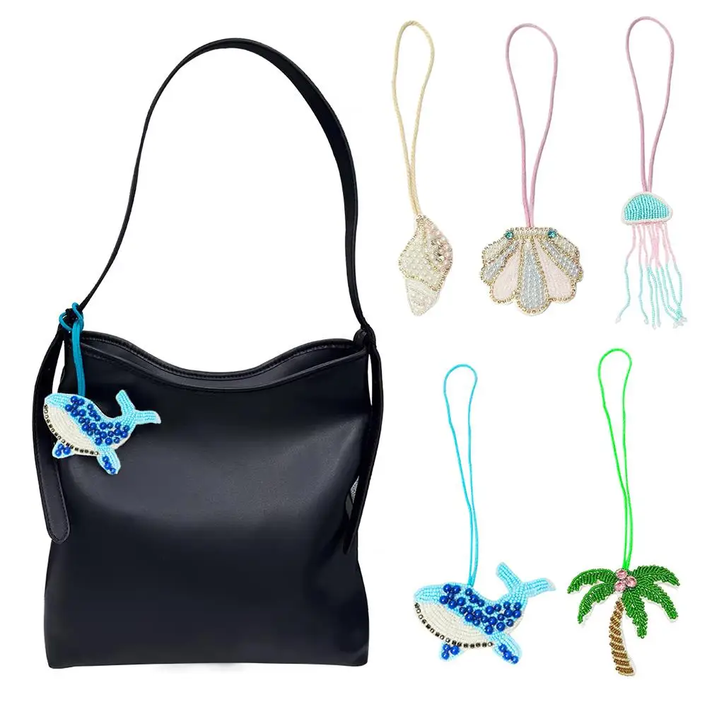 Bag Pendant Hanging Rope Patch Beaded Sewing Pendant Bag Lanyard Cute Charm Handmade 3D Fashion And Charms Bag Accesories