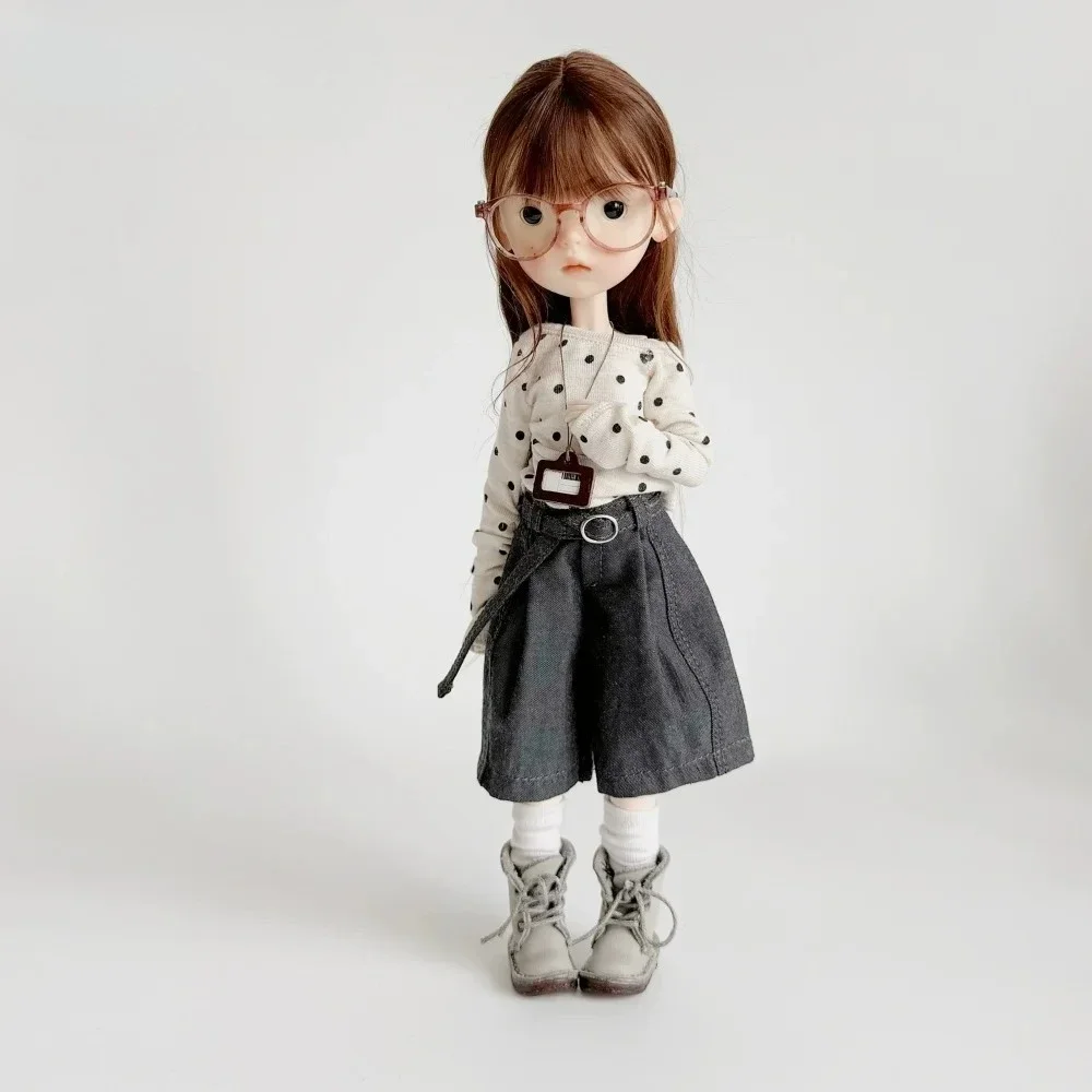 【60 Tage Lieferzeit】Damen-T-Shirt mit Streifen, Cargo-Shorts mit Rissen, Actionfiguren-Kleidung, Zubehör, Puppenmodell für Blythe/Azone/ob22 Körper – Detail 7