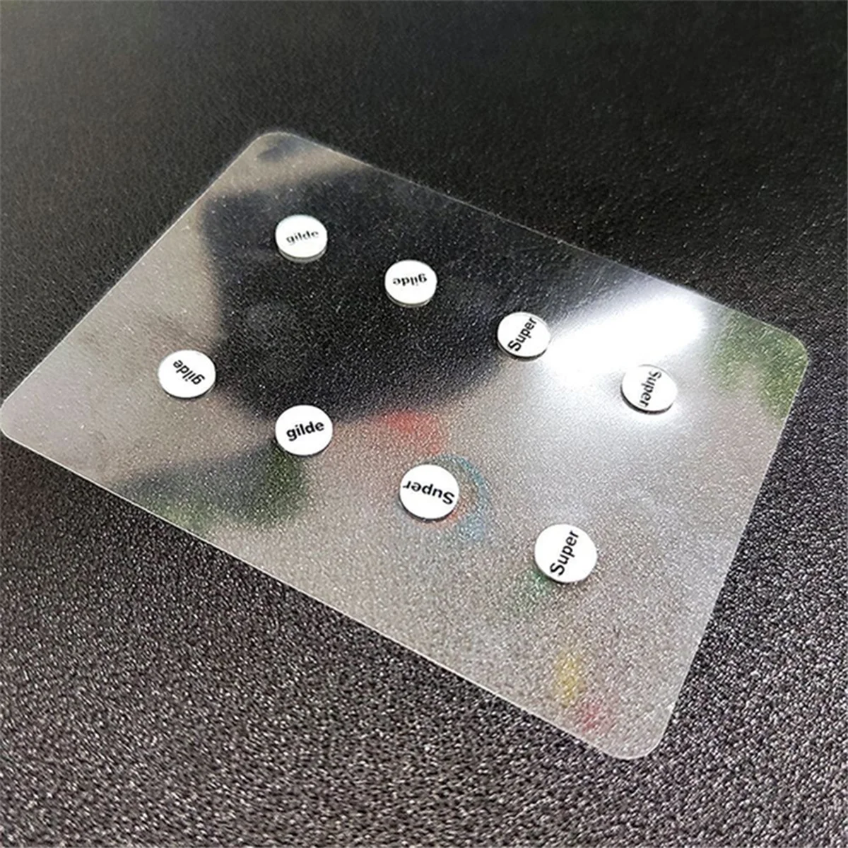 1 Piece Glass Mouse Skates Feet Pads Small Round Dots Sticker B