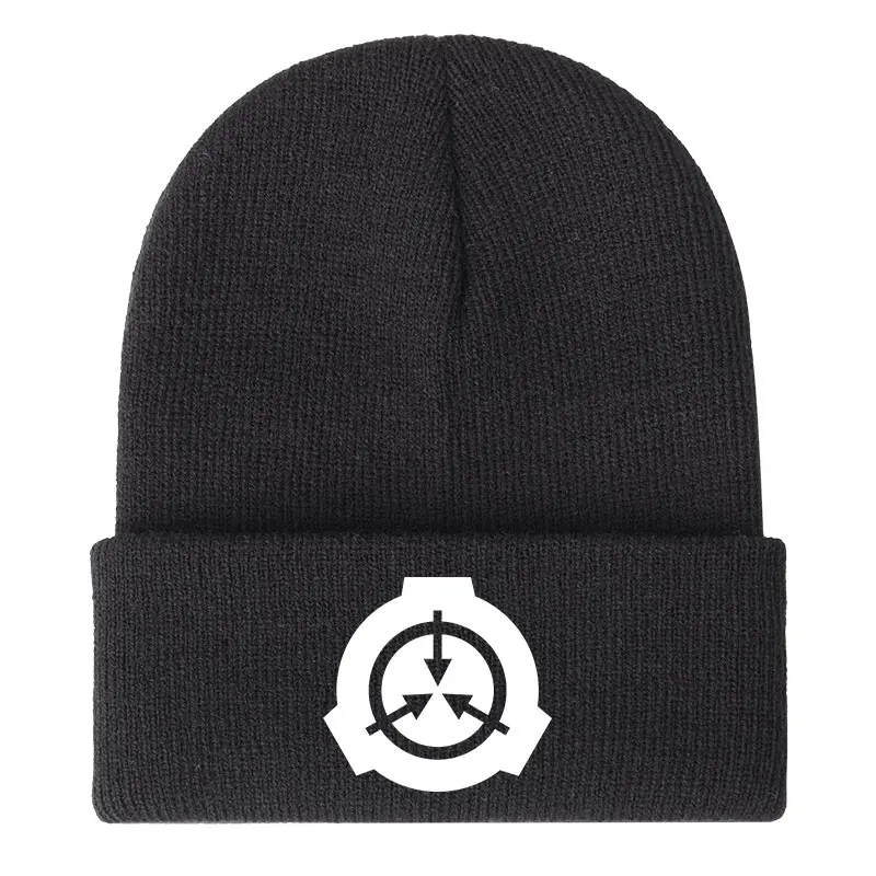 SCP Foundation Black Child Hats Winter Autumn Boy Girl Knitted Hat ​Fashion Unisex Warm Kids Women Beanie Hat