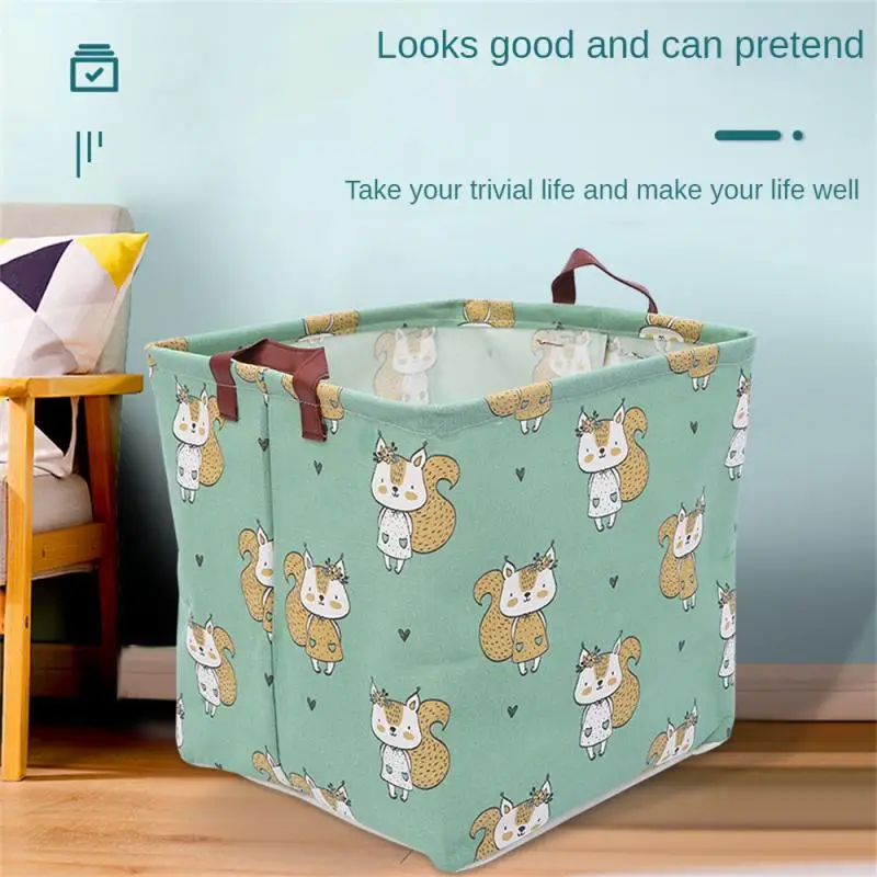 Reusable Home Storage Case Collapsible Waterproof Wardrobe Organize Basket Children Toy Collection Box Cartoon Animal Closet Bin