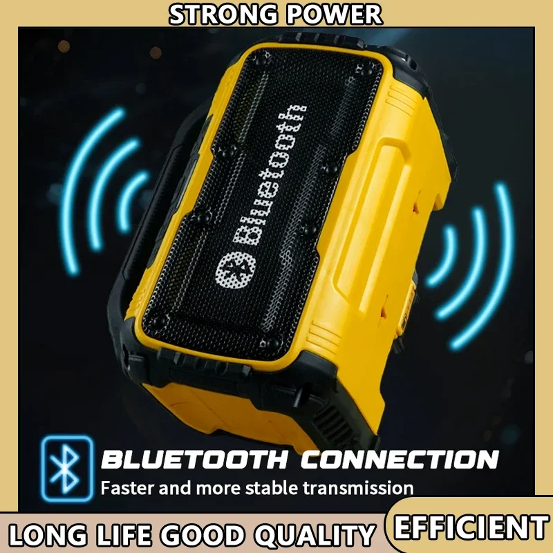

Портативная беспроводная колонка с Bluetooth, сабвуфер, водонепроницаемая, для строительных площадок, с объемным стереозвуком