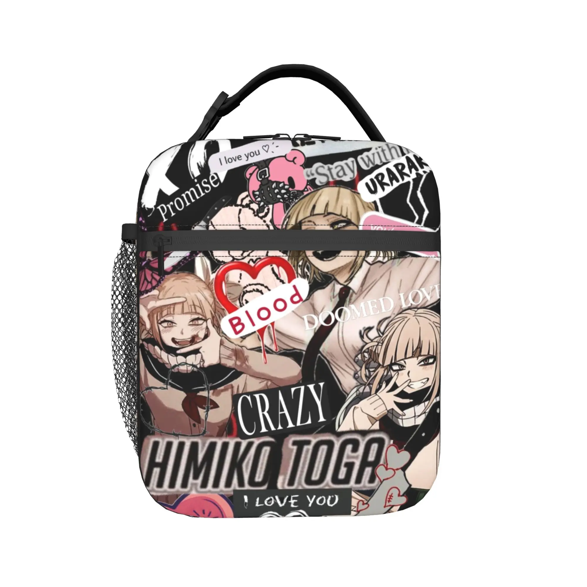 MHA Manga Himikos Togas Insulated Lunch Bag for Men Women  Food Container Portable Thermal Cooler Lunch Box For School Office