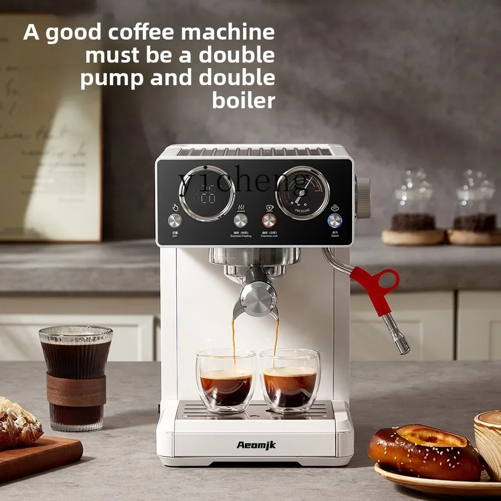 Cafetera doméstica pequeña de doble bomba y doble extracción de 22CC, semiautomática, para el hogar.