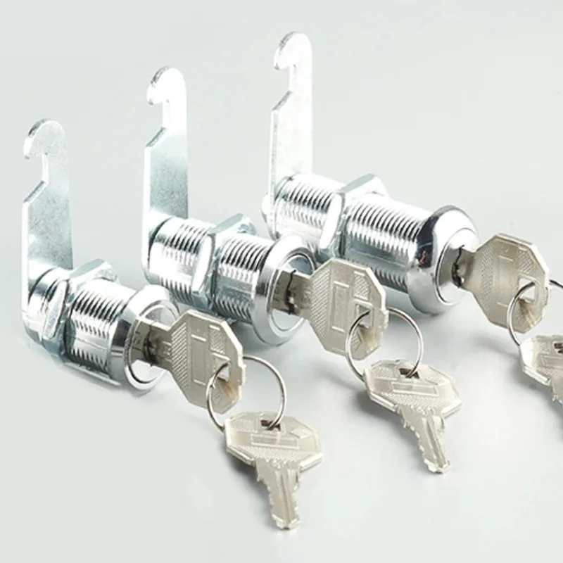 16/20/25/30mm conjunto de fechadura cam porta armário caixa de correio gaveta armário armário etc., vem com 2 chaves e 4 placas de bloqueio diferentes