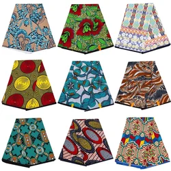 2024 Ankara African Prints Cotton Fabric Patchwork Real Wax Dress Sewing Tissu Craft DIY Textile Material For Dashiki 6Yards