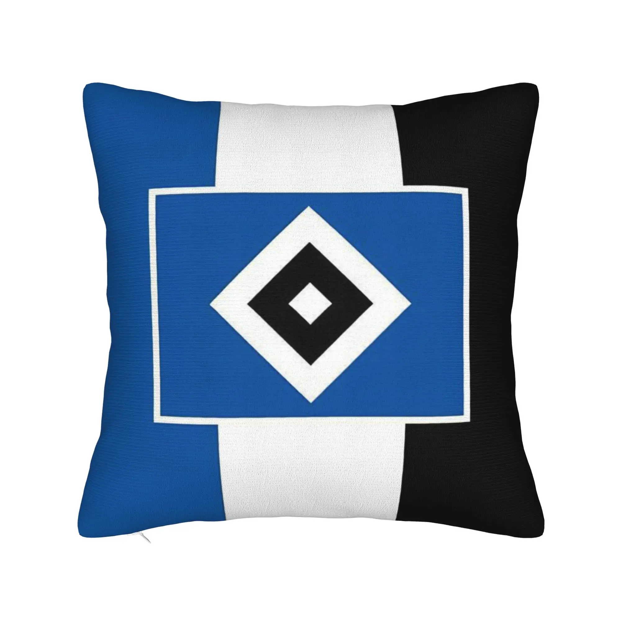 HSV German Soccer Club Square Pillow Case Hamburgers SV Bundesligas Cushion Cover Zipper Decorative Pillowcase for Sofa 45x45cm