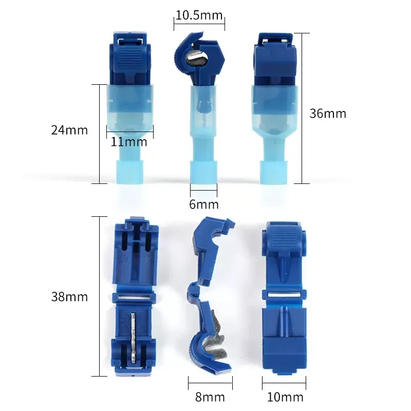 40Pcs Quick Electrical Cable Connectors Snap Splice Lock Wire Terminals Crimp electric motorcycles  ham radio