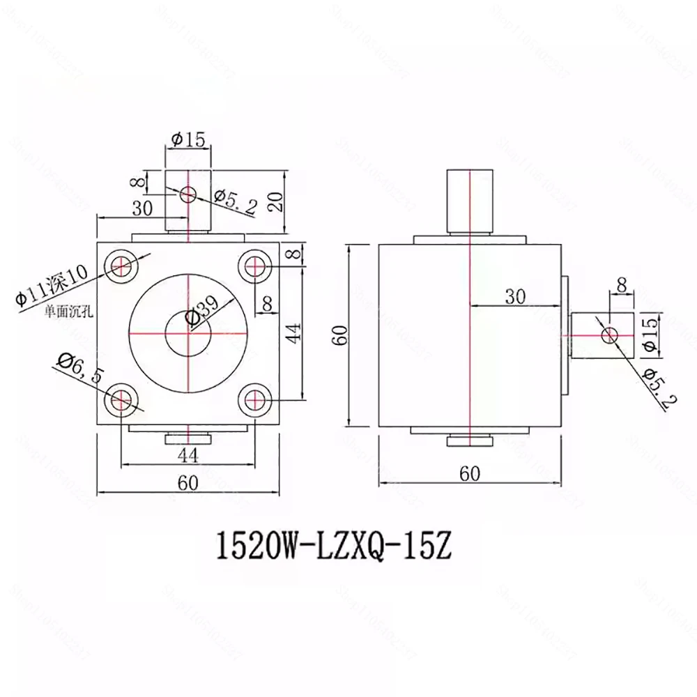 

Vertical Type Right Angle Steering Gear Box 1.5M 20T 90 Degree Commutator 15MM Diameter Dual Shaft 2000RPM 12Nm