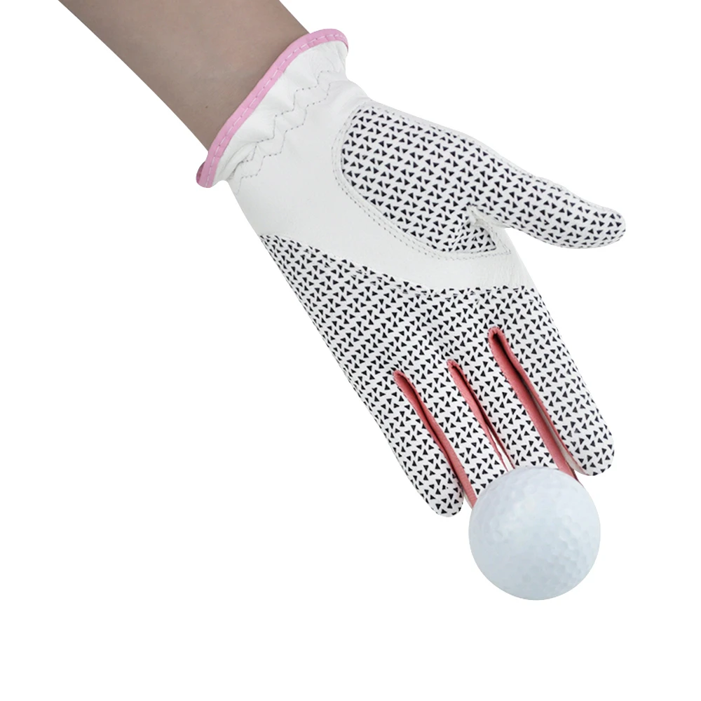 Gants de Golf en peau d'agneau pour femmes, 1 paire, souples, durables, antidérapants, respirants, adaptés à la main gauche et droite