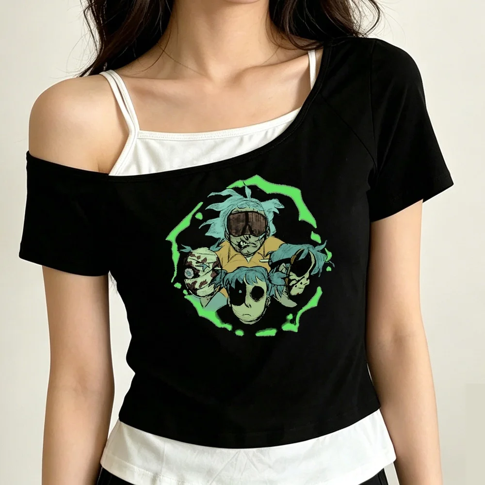 Sally Face crop top girl anime y2k kawaii meme cute t-shirt clearance sales grunge manga dollette meme