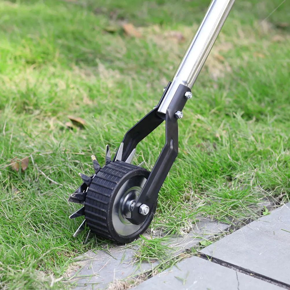 

1Set Wheel Rotary Metal Edger Lawn Trimmer Easy Mobility Operation Weed Removal Neat Appearance Disassembly Portability Clean