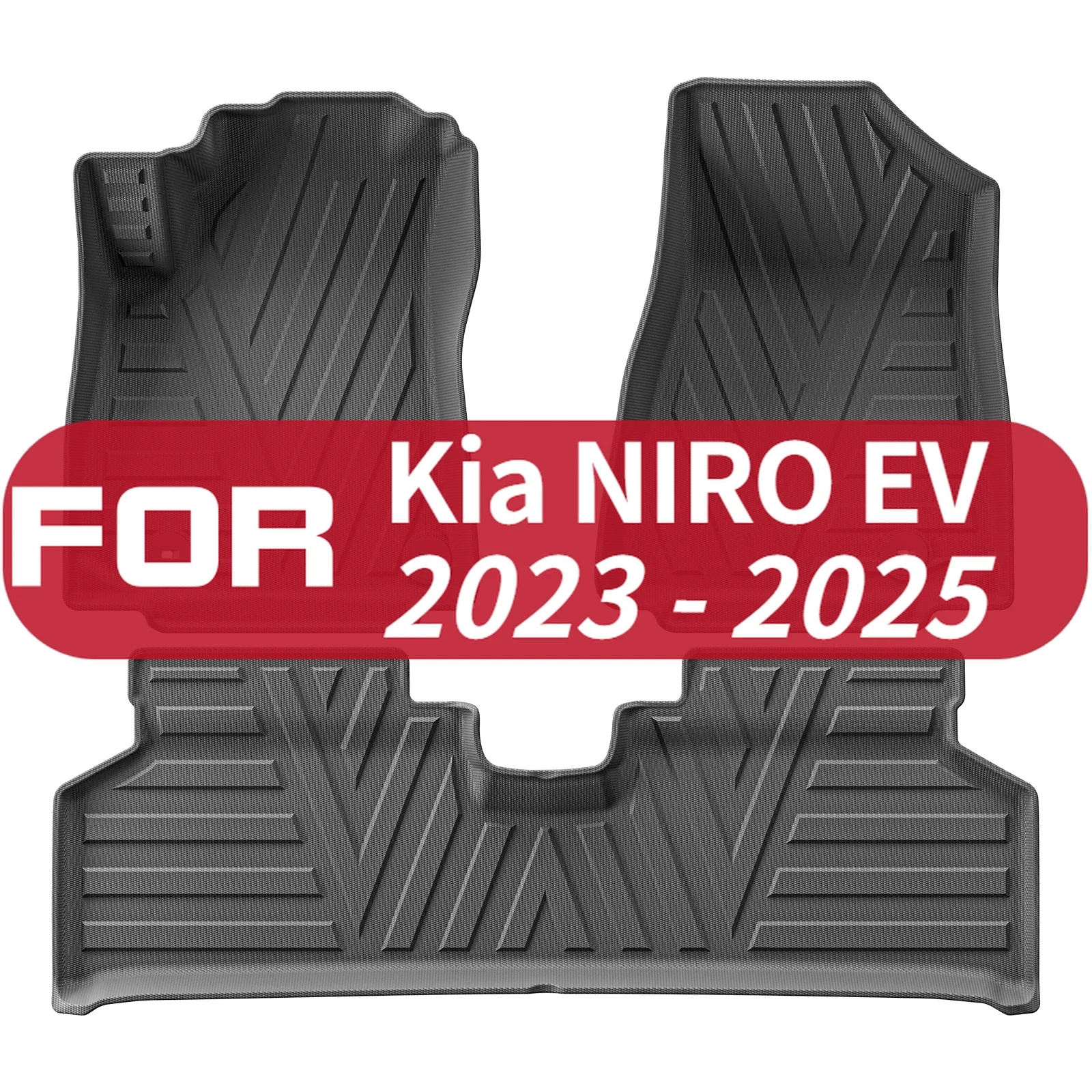 

For Kia NIRO EV 2023 2024 2025 (Not for Hybrid & PHEV) Car Floor Mats TPE 3D Waterproof Foot Mat Left Rudder Accessories Black