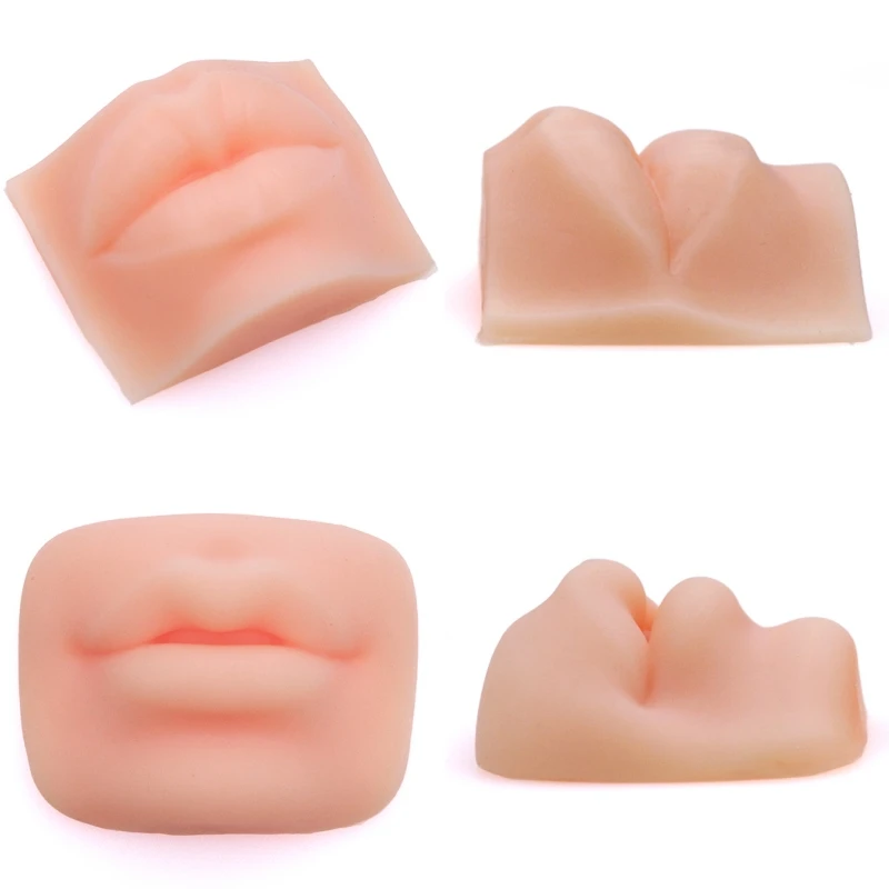 New Microblading Reusable 3D Silicone Lip Skin Practice European Solid For PMU Beginner Training Tattoo Permanent Makeup