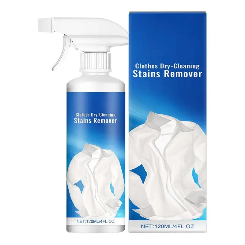 Dissolvant de taches pour vêtements, 120ml, chemise blanche, nettoyeur de taches tenaces, nettoyage à sec, nettoyant pour vêtements, élimination de la saleté, Spray à lessive pour