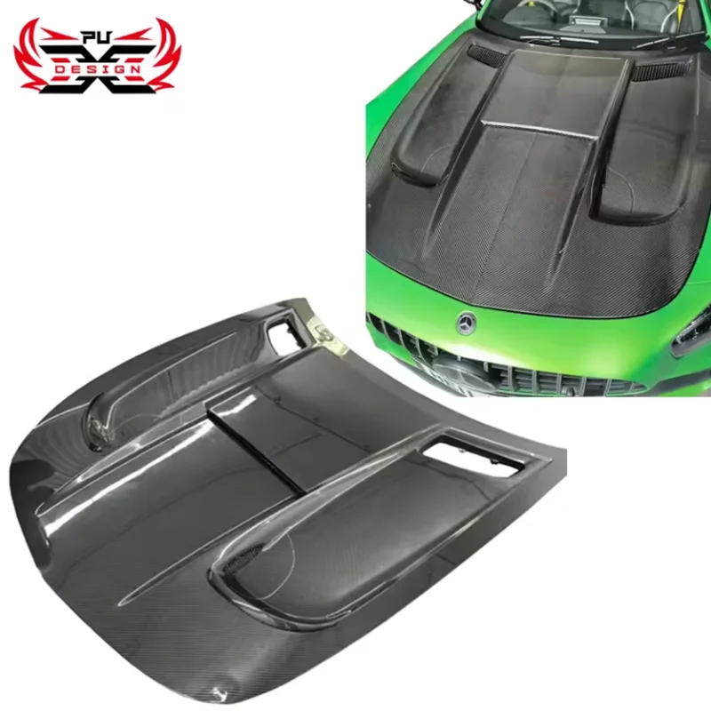 High Quality Dry Carbon Fiber Hood For Benz AMG GT GTC GTS GTR BS Style Material Hoods Engine Hatch Cover