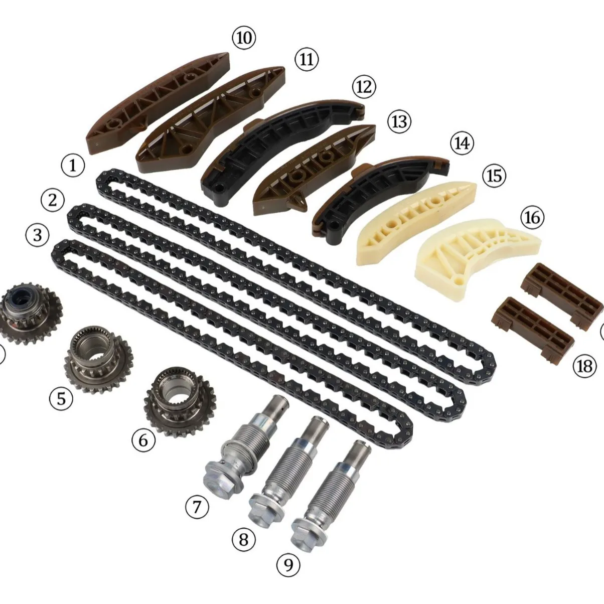 

Suitable for Mercedes-Benz M176/M177/M1784.0T automotive engine timing chain repair kit