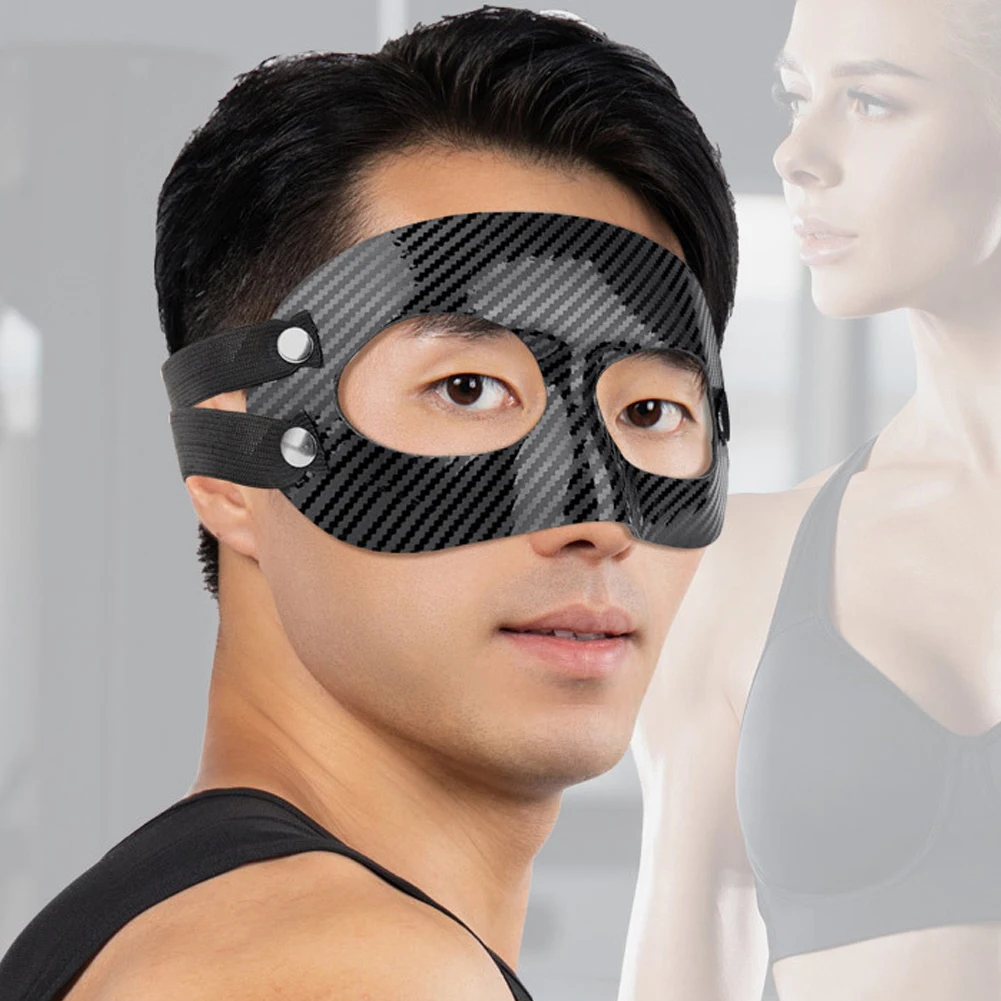 Half Face Sports Face Mask Shatterproof Athletic Facial Cover Protective Basketball Nose Guard Adjustable for Broken Nose