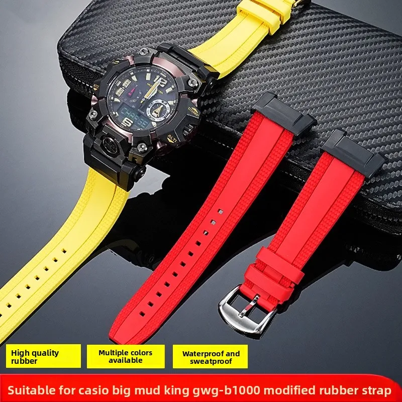 For Casio Big Mud King 3rd Generation 5713 GWG-B1000 Modified Fluororubber Watch Band Men gwg-b1000 Waterproof Sprots WatchStrap