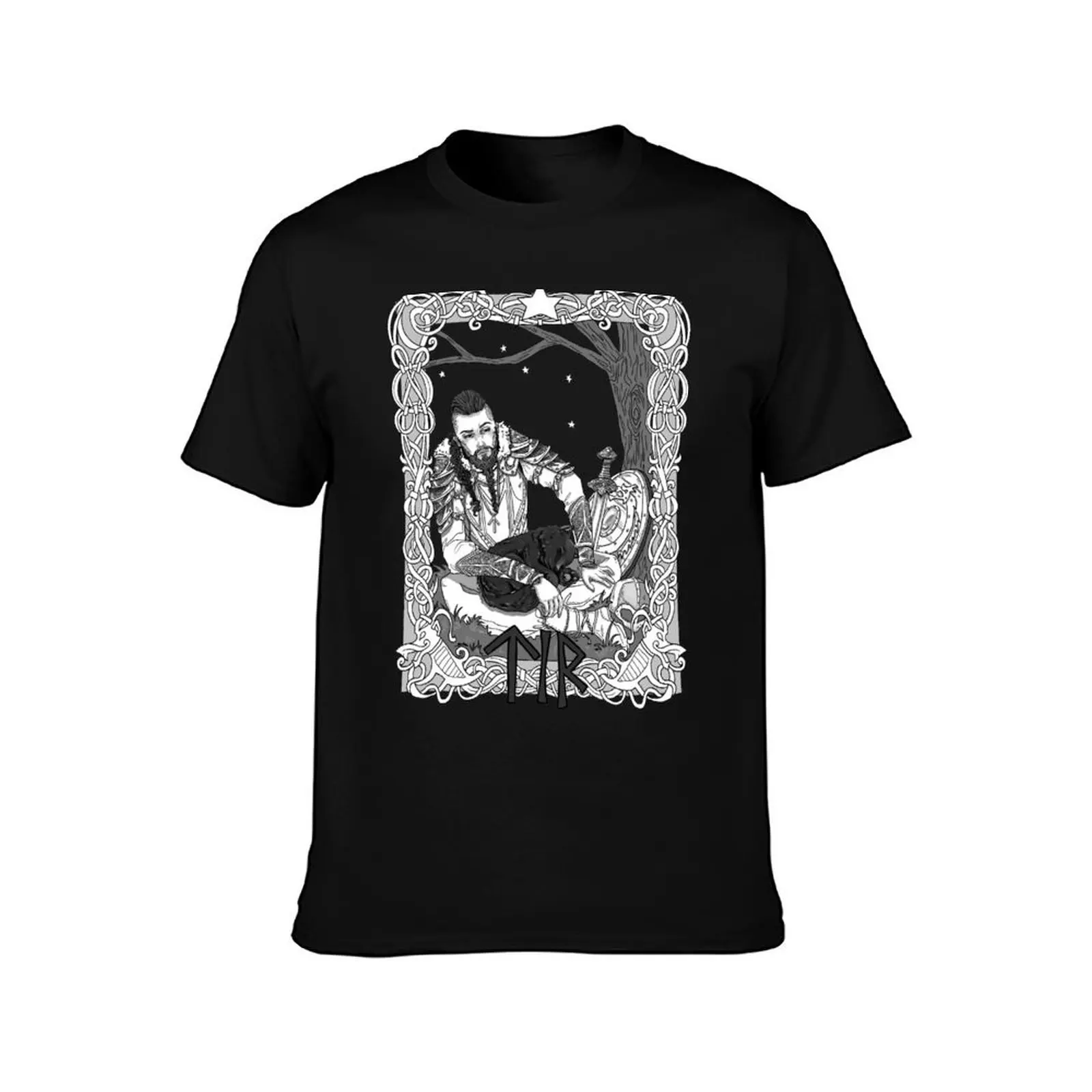Tyr, God of Justice, Guidance, and Right Action T-Shirt, Summer Casual Cotton Tee, Oversized Streetwear Tops, Unisex Men Women