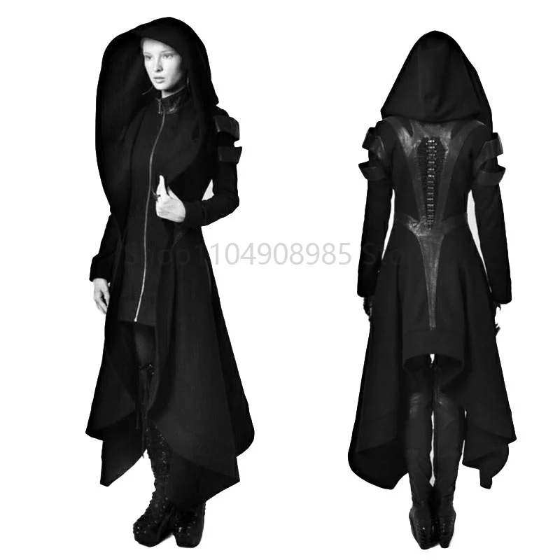 

new Women vintage Steampunk Victorian Gothic Coat Jacket Lace Trim Bandage Medieval coat costume 2025