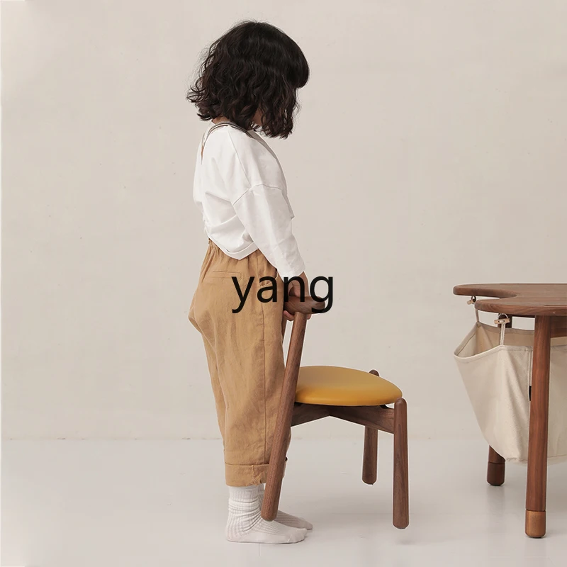 Kursi belajar kayu solid LMM, dudukan kayu