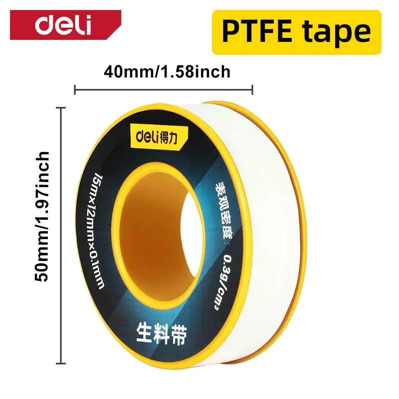 Verdikte PTFE-afdichtingsband, sterke afdichting, corrosiebestendig, voor leidingen en fittingen, anti-veroudering, lekvrij, gereedschap voor loodgieters.