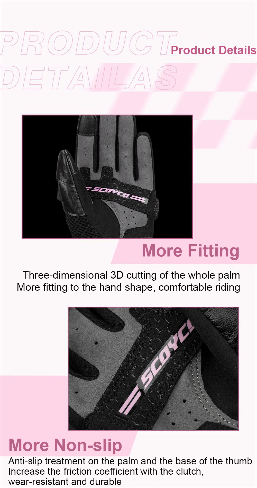 SCOYCO Motorrad Handschuhe Männer Frauen Sommer Atmungsaktive Anti-herbst Luva Motocross Reiten Handschuhe Wasserdichte Moto Touchscreen Guantes – Detail 14