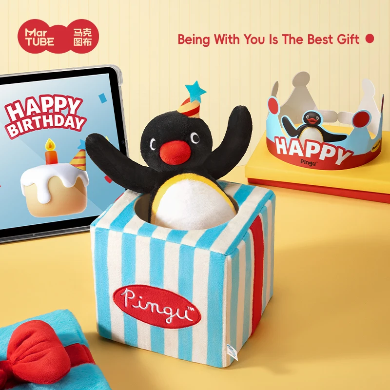 Originale Pingu albero di Natale ghirlanda bambola di peluche pinguino bambola di peluche carino ciondolo giocattoli ornamento regalo a sorpresa di compleanno di Natale