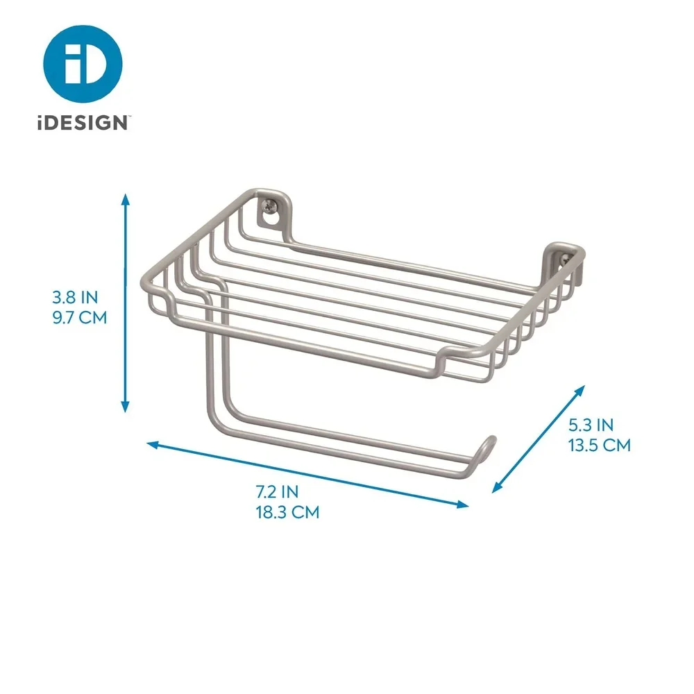 

Настенный диспенсер для туалетной бумаги с полкой для хранения салфеток для телефонов Прочная сталь Простая установка Органайзер для ванной комнаты