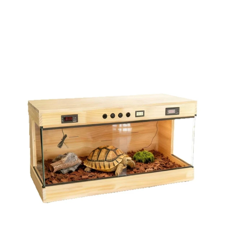 Intelligent constant temperature feeding box pine solid wood pet tortoise lizard rutin chicken incubator