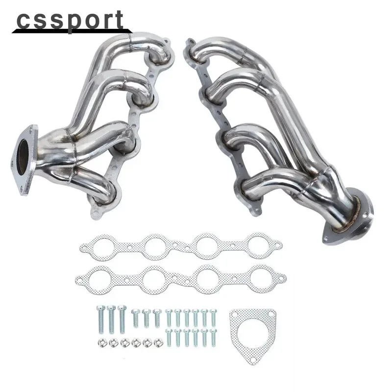 NEW Shorty Headers for 02-16 Chevy Silverado 1500 2500HD 3500HD 4.8 5.3 6.0L
