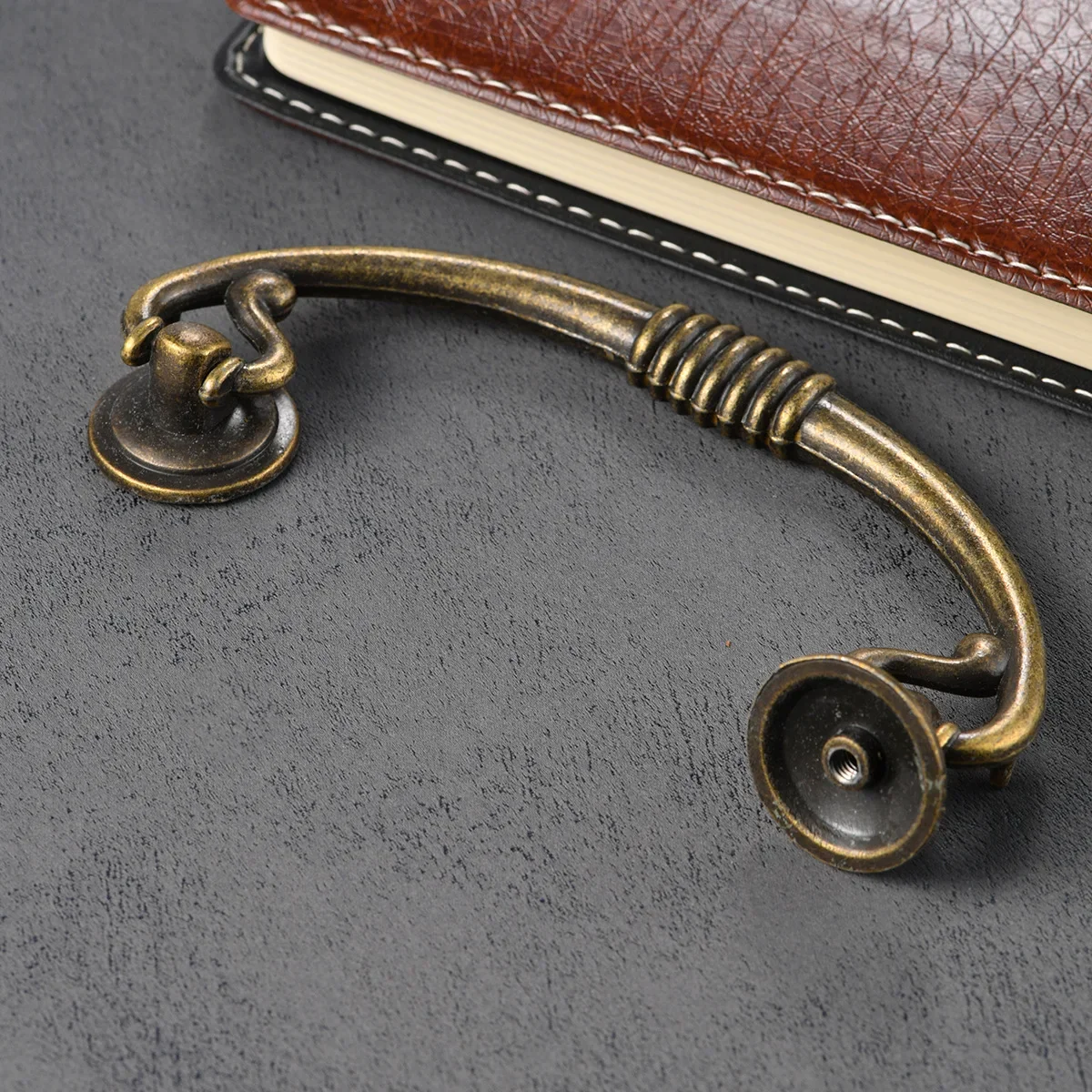 335 New Chinese Antique Bronze Zinc Alloy Antique Double Hole Set Handle Hole Distance 96mm