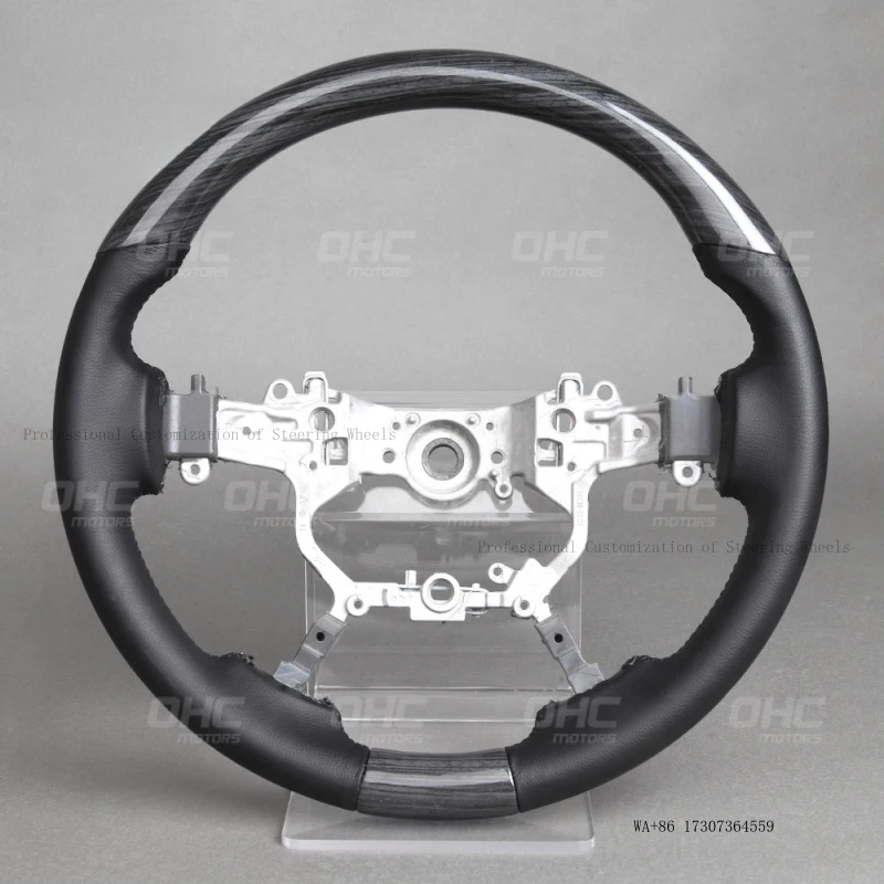 Suitable for all Toyota models, including Land Cruiser, Prado, and Crown, with black and white walnut wood grain