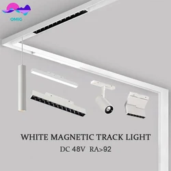 White Magnetic Track Ceiling Recessed Suspended LED Magnet Mount Lights Track Rail Indoor Lighting System Living Room
