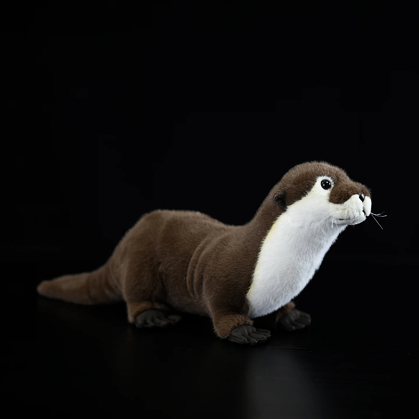 リアルな茶色のカワウソロングボディ人形エミュレーション自然動物ソフトぬいぐるみ女の子男の子誕生日クリスマスギフト-1pc