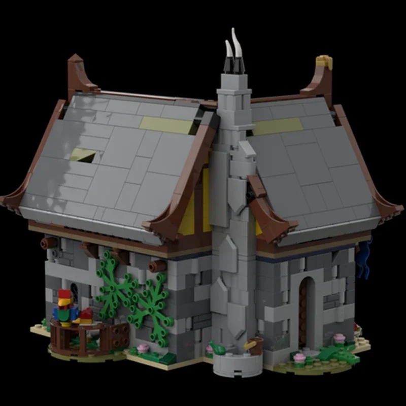 Moc Building Blocks Modular Street View Taberna Medieval, Tijolos Técnicos, Montagem DIY, Brinquedos de Construção para Crianças, Presentes de Férias