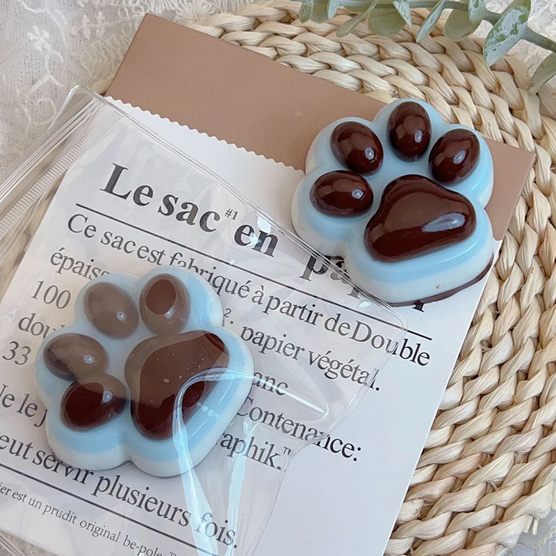 1PC Squeeze Chocolate Cat Paw Toys Soft Sticky Stress Relief Relax Props Decompressing And Pinching Cat Paw Toy