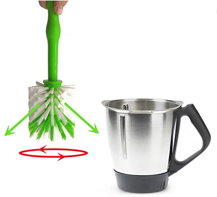 Pot Dish Brush Robust Cleaning Brush for Thermomix TM5 TM6 TM31 TM21 Washing Up Brush with Hanger Gentle Nylon Bristles