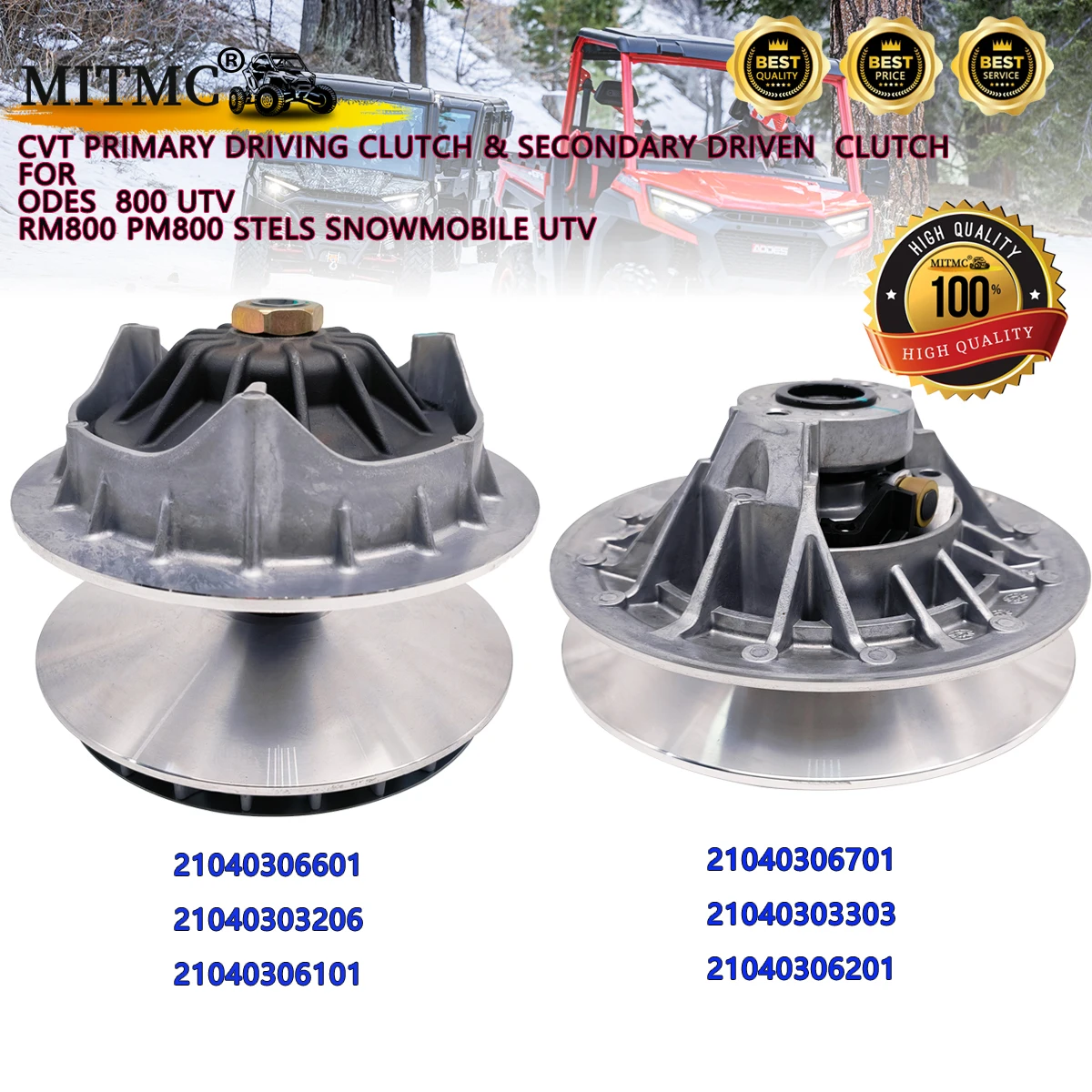 

Первичная ведущая муфта CVT и приводная муфта для ODES 800 Dominator 800, детали UTV 21040306601 21040306701