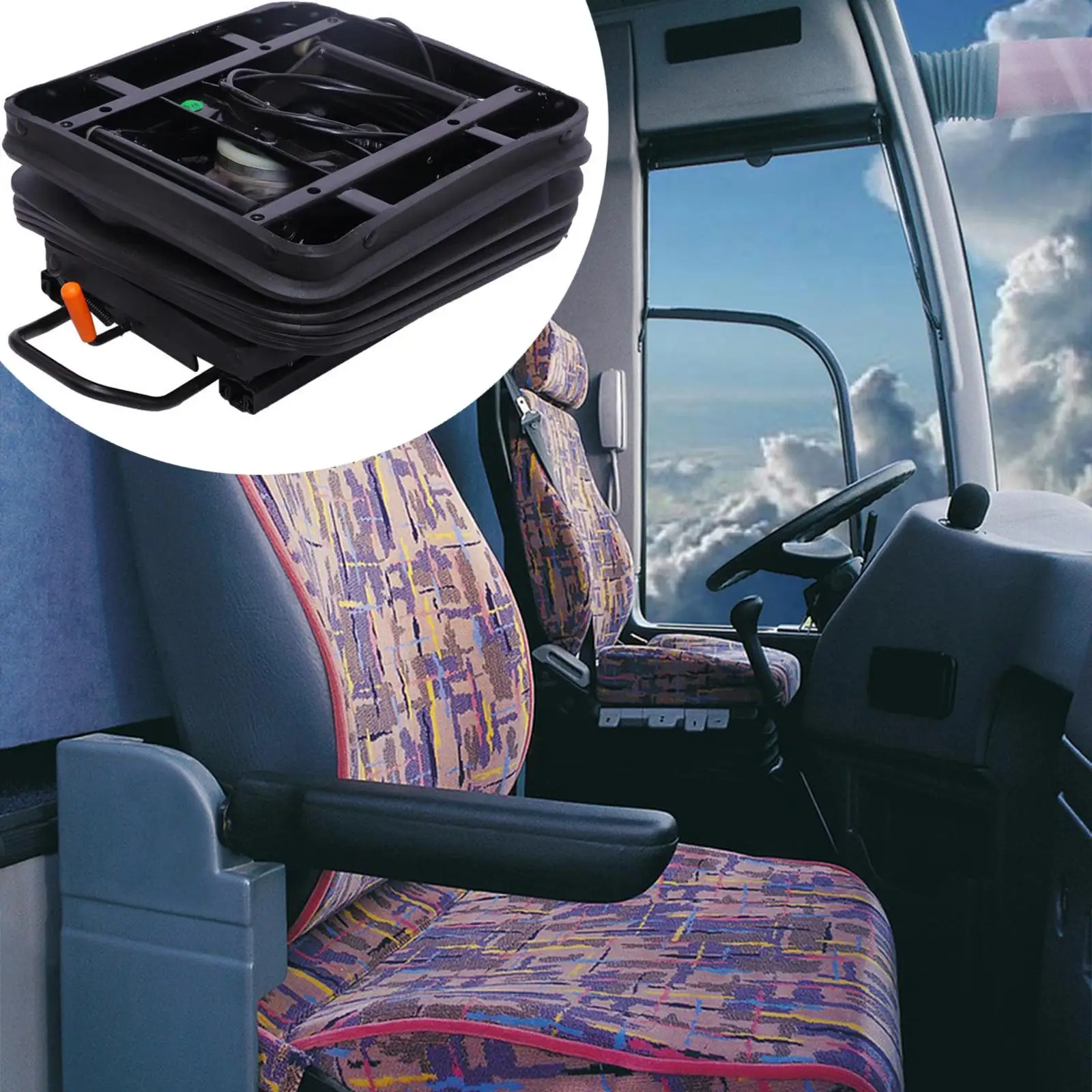 

Truck Seat Suspension Damping Base with Sliding Rail for Mowers RV Boat