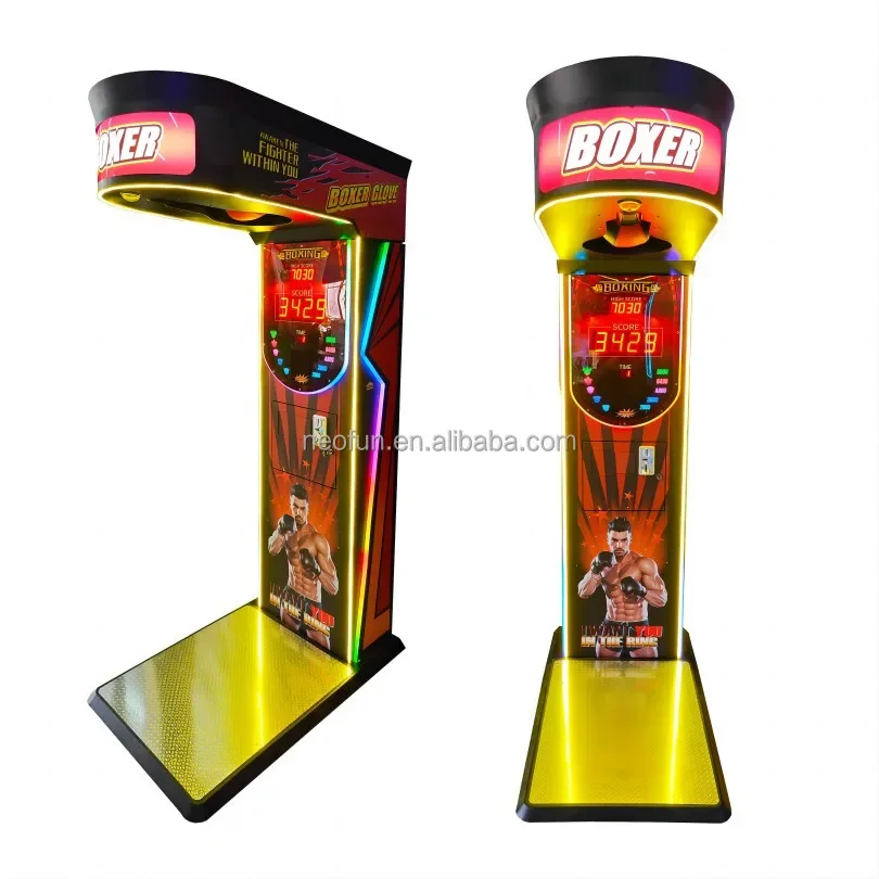 Newest Coin-Operated Boxing Arcade Machine ultimate big punch boxing machine with US Plug