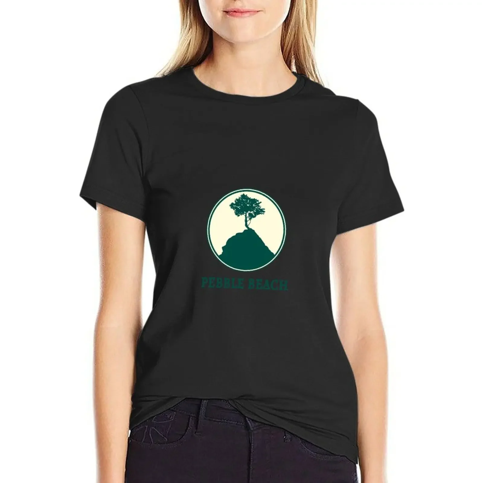 Pebble Beach Golf T-shirt lady clothes funny hippie clothes t shirt Women