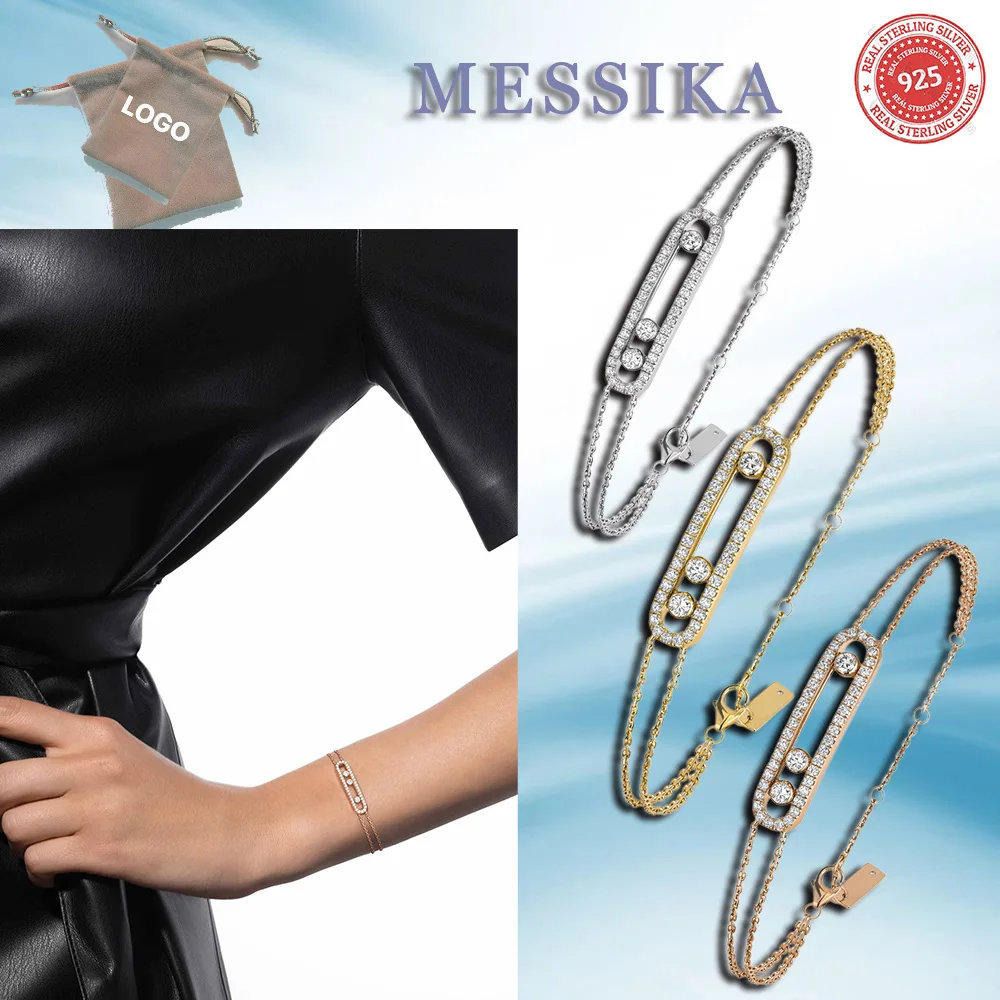 Pure silver s925 fashionable messik trend Move Classique bracelet French romantic office ladies charm