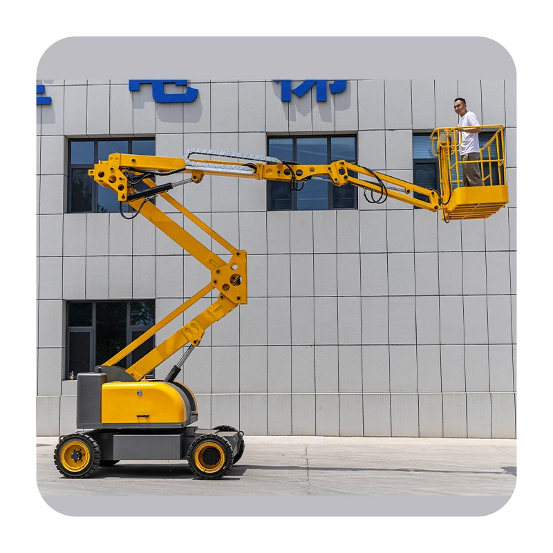 10m 12m 14m 16m Hydraulic Aerial Man Lift Towable Articulating Boom Lift Mobile Trailer Cherry Picker.